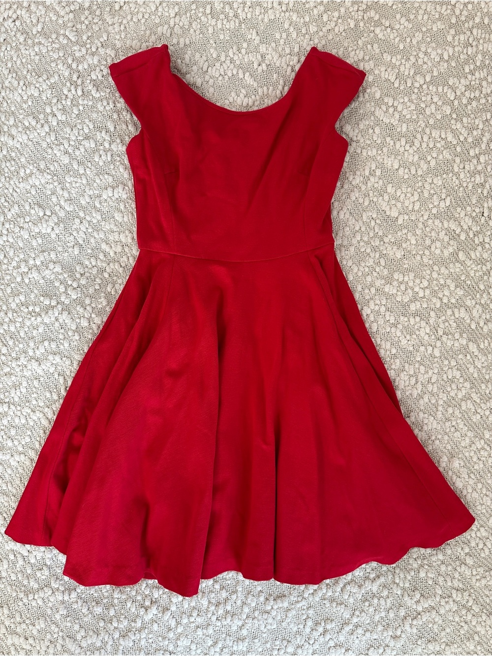 An Original Milly Of New York Red Cap Sleeve Fit & Flare Dress Small Vintage